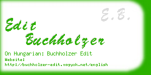 edit buchholzer business card